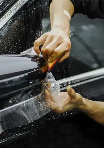 Our Expert Applying Car Tinting