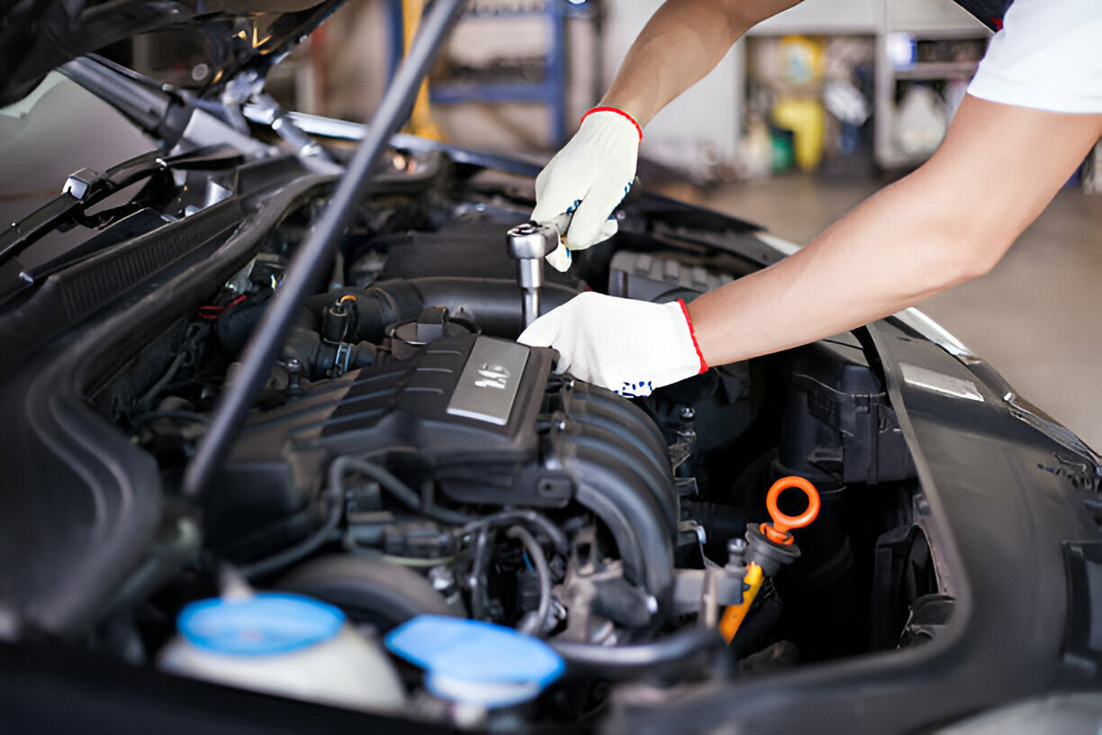 Our Mechanic Fixing Car Engine